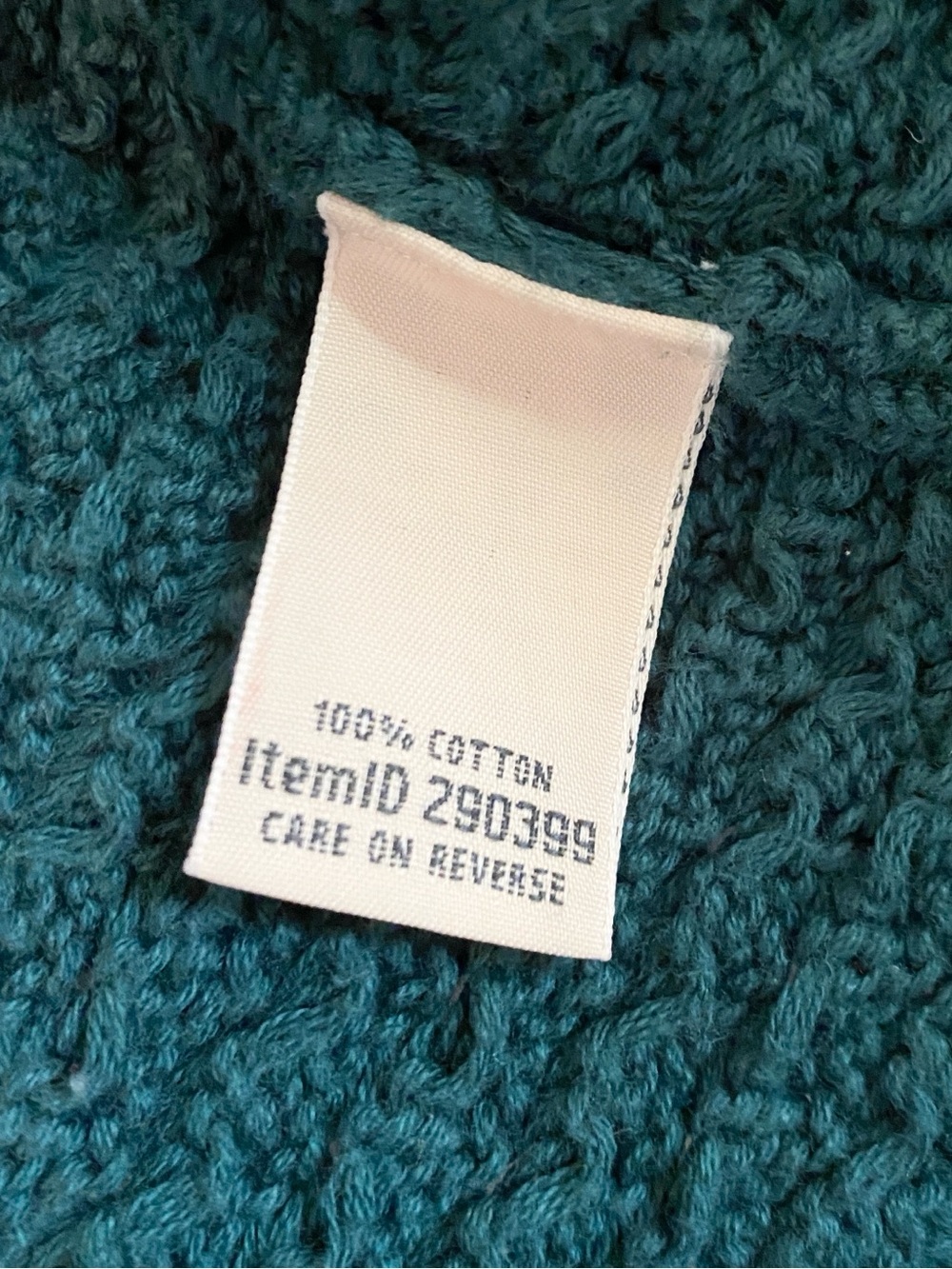 L.L. Bean Women's Vintage Teal Aran Cable-Knit Button Cardigan L - Picture 4 of 6